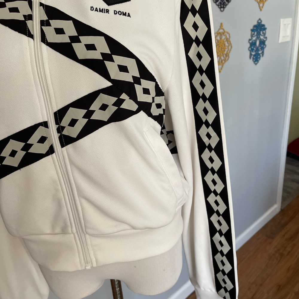 Damir Doma x Lotto White and Black Patterned Jacket Mens size small - Picture 3 of 10